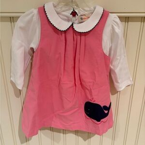 2-piece Pink Dress with Whale Design